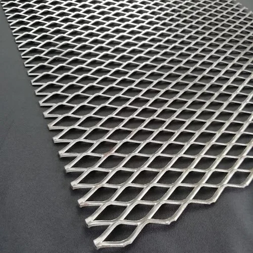 Expanded Aluminum Mesh - Color: Silver