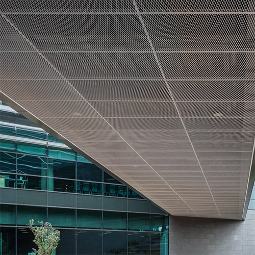 Industrial Expanded Metal Ceiling - Color: Silver