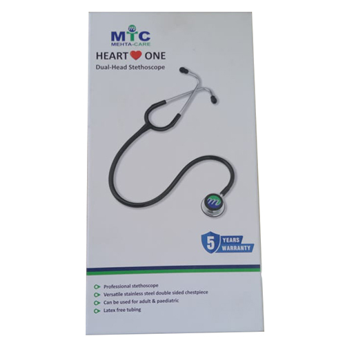 Dual Head Stethoscope - Color: Black
