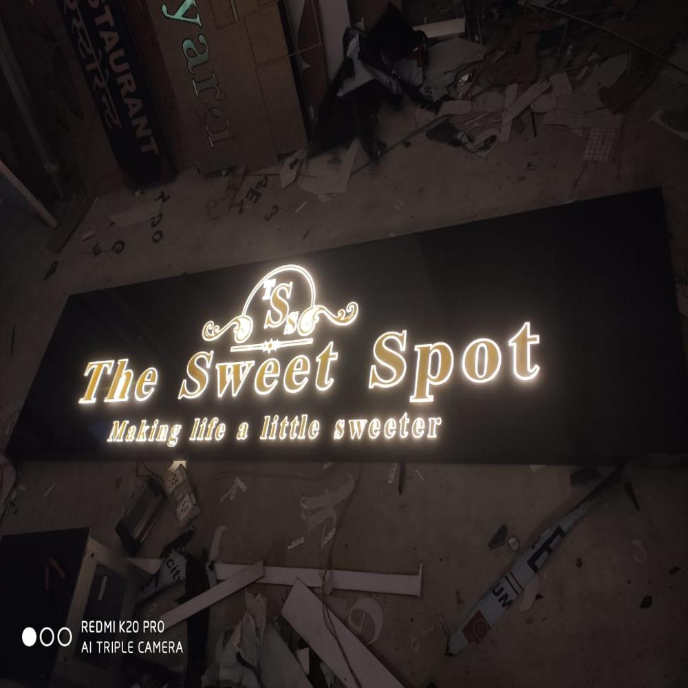 Acp 2d Led Sign Board With Light - Application: Advertising