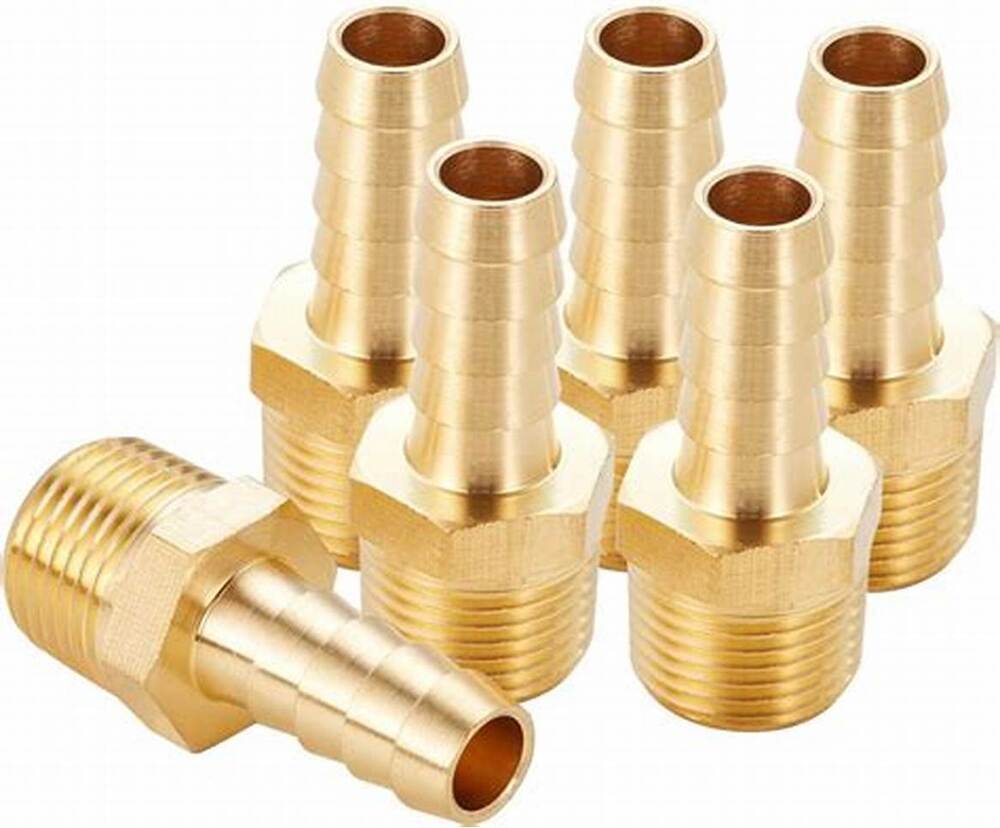 BRASS HOSE NIPPLE MALE - Brass Material Size Range 1/4-1" NPT Thread Type Polished Finish 150 PSI Pressure Rating | For Hydraulic & Pneumatic Hose Connections
