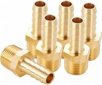 Brass Hose Nipple Male - Brass Material, Size Range 1/4-1", Npt Thread Type, Polished Finish, 150 Psi Pressure Rating | For Hydraulic & Pneumatic Hose Connections