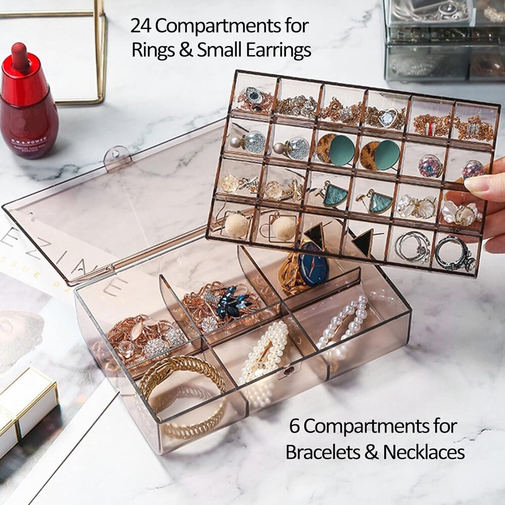 2 LAYER ACRYLIC JEWELRY BOX