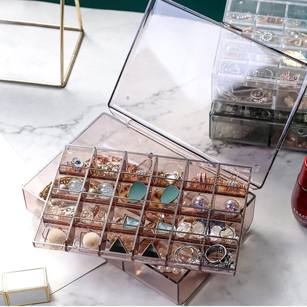 2 LAYER ACRYLIC JEWELRY BOX