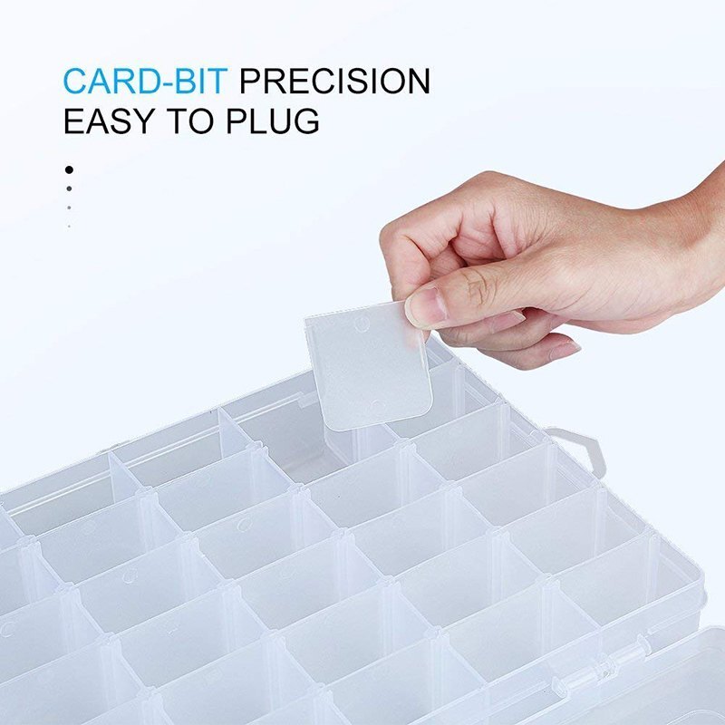 36 Grid Plastic Storage Box - Color: Transparent