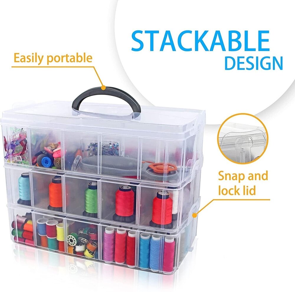 30 Grid Storage Box - Color: Transparent