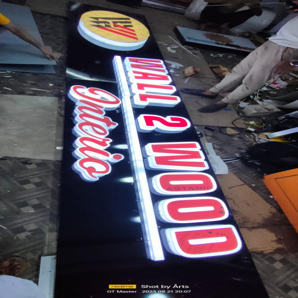 Acrylic Led 3d Sign Board - Application: Advertising