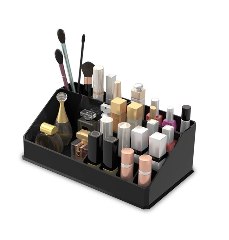 COSMETIC ORGANIZER STAND - BLACK