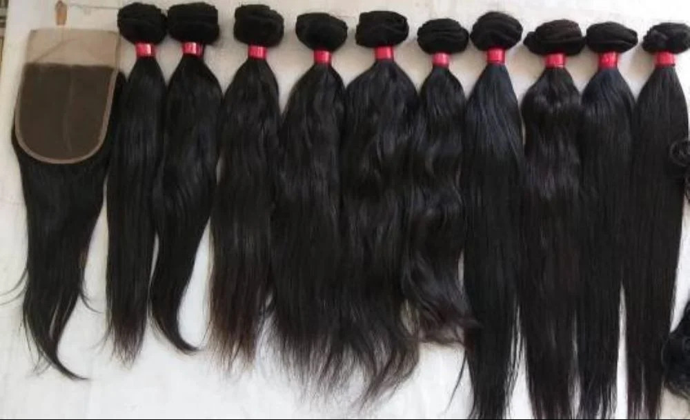 Brown Natural Indian Temple Straight Hair Extensions