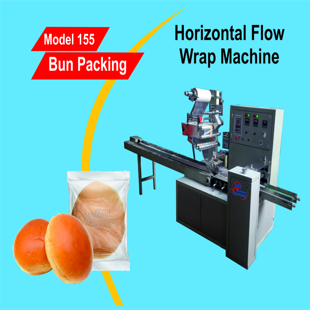 Horizontal Flow Wrap Bun Packing Machine