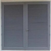 Upvc Fixed Louver Door - Color: Black