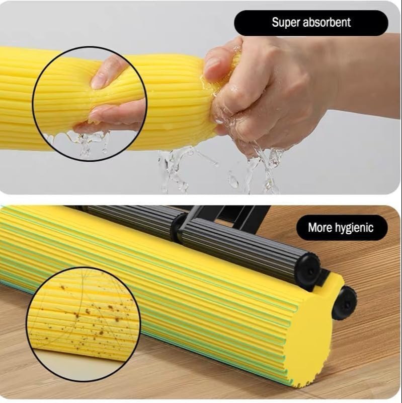 Squeeze Sponge Mop - Color: Black With Silver Accents