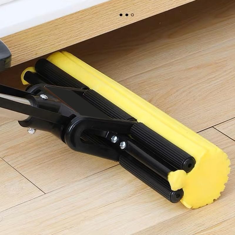Squeeze Sponge Mop - Color: Black With Silver Accents