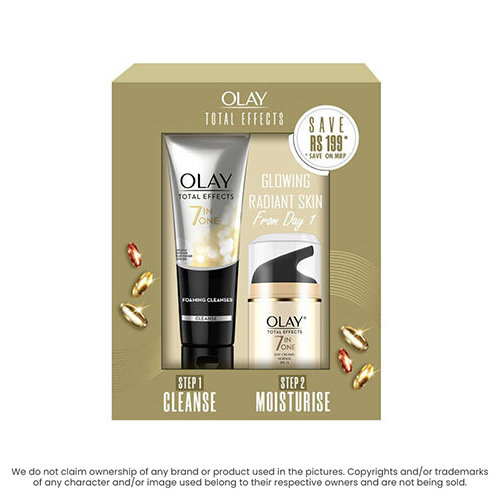 Olay Total Effects 7 In One Foaming Cleanser + Olay Total Effects 7 In One Spf 15 Day Cream Combo