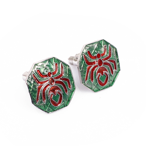 Spider-Man Marvel Spider Cuff Links - Color: Green