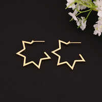 Star Shaped Hoop Earrings