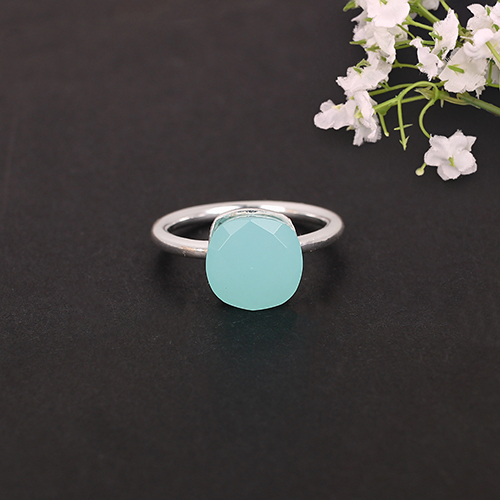 Sky Blue Color Stone Ring