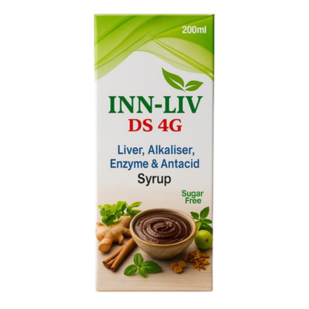 200Ml Inn-Liv Ds4G Liver Alkaliser Enzyme And Antacid Syrup - Storage Instructions: Dry Place