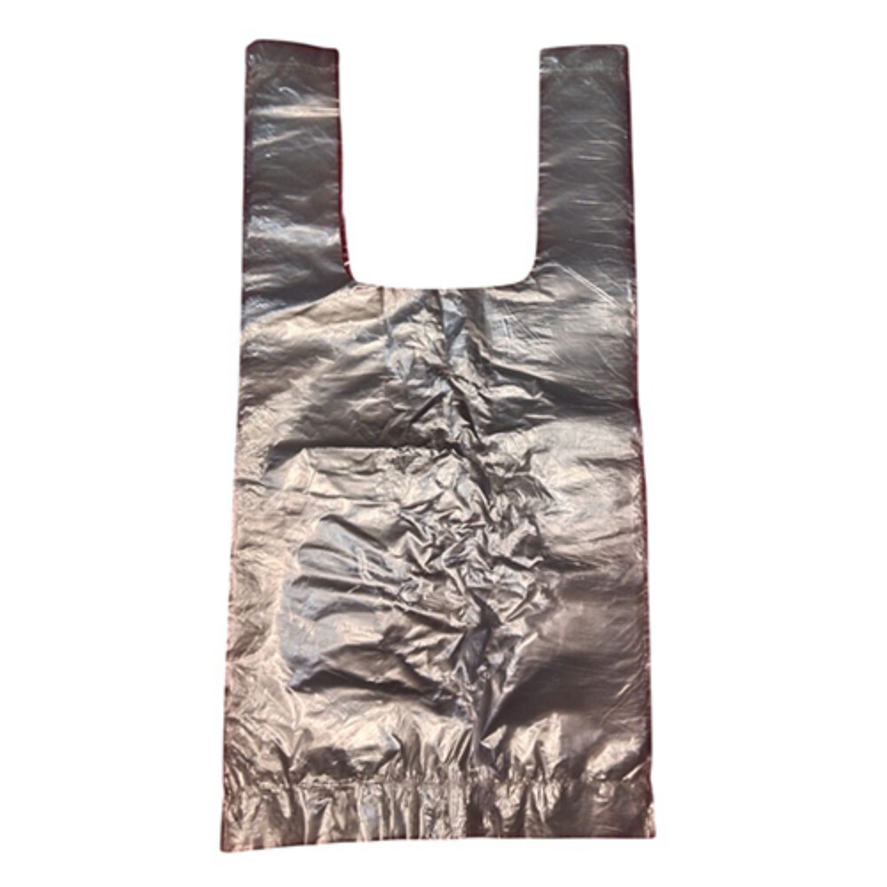 13X16 Plastic Carry Bag - Color: Silver