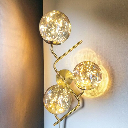 Luminous Elegance Wall Light - Color: Golden