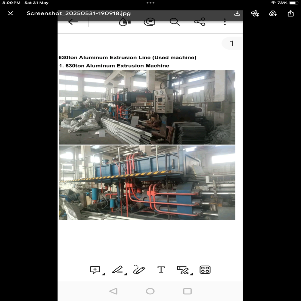 Used 630 Ton Extrusion Press Line - Automatic Grade: Semi-automatic