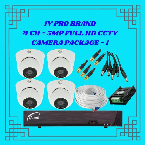 4 Ch - 5mp Full HD CCTV Camera Package - 1