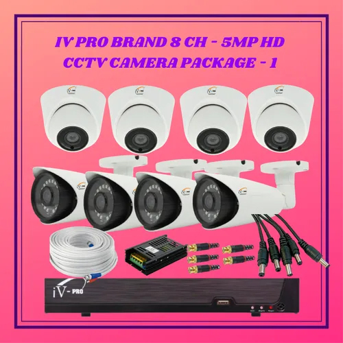 5MP Full HD CCTV Camera Packge - Brand IV PRO