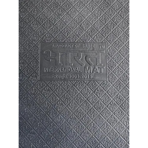 Bharat Black Cow Mat - Back Material: Anti-Slip Latex