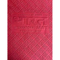 Bharat Red Color Mat - Back Material: Anti-slip Latex