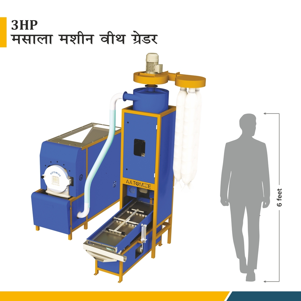 3hp Masala Processing System For Retail & Herbal Units - Color: Blue