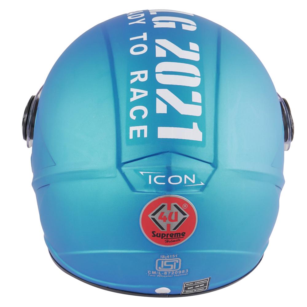 Open Face Helmet - Color: Black