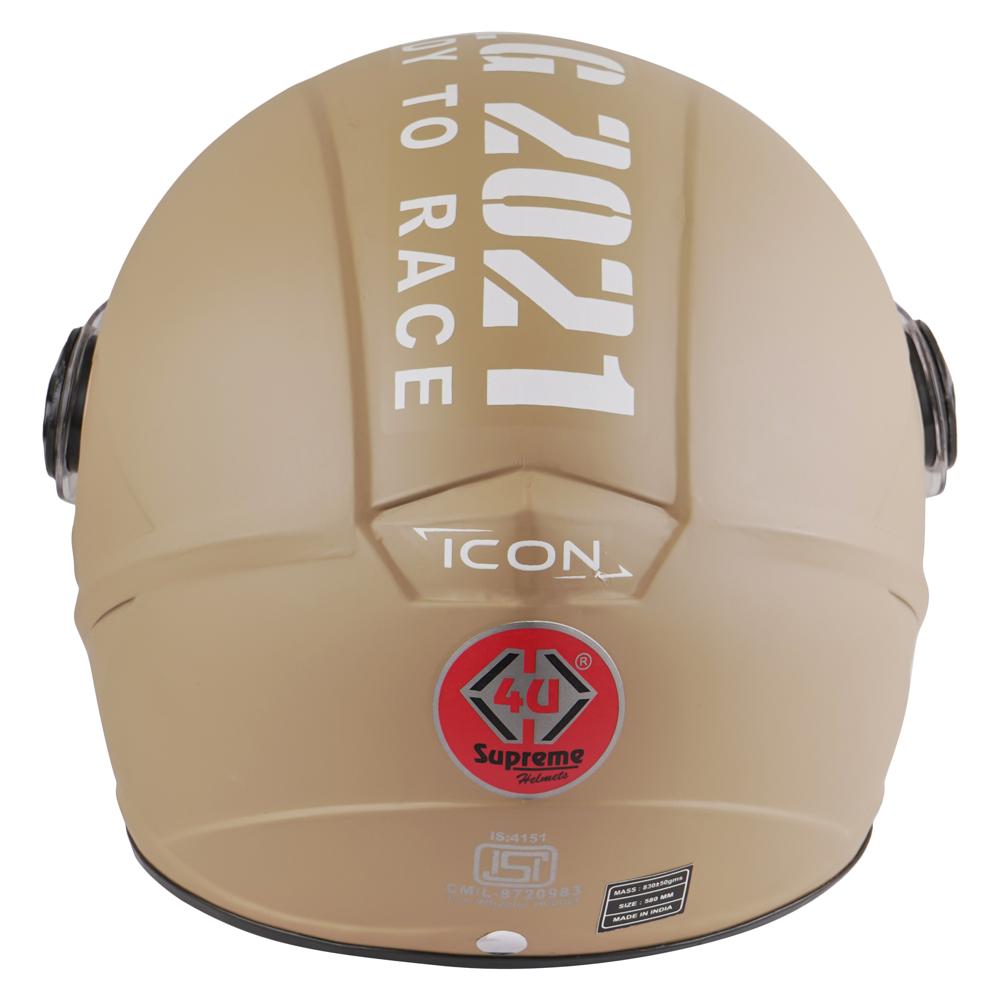 Open Face Helmet - Color: Black