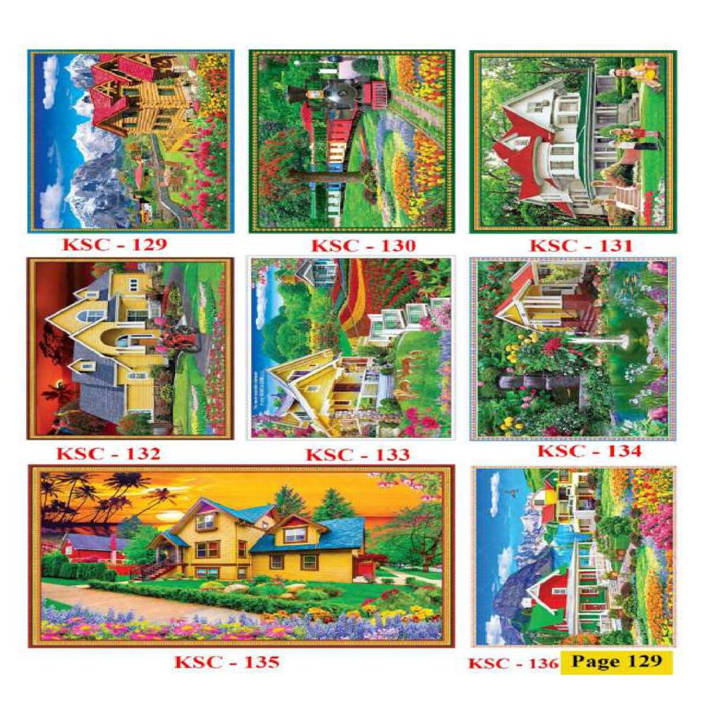 Waterfalls Scenery Wall Poster Tiles - Ceramic 300x450 Mm, Multi-color | Fade Resistant, Uv Protected, Moisture-resistant