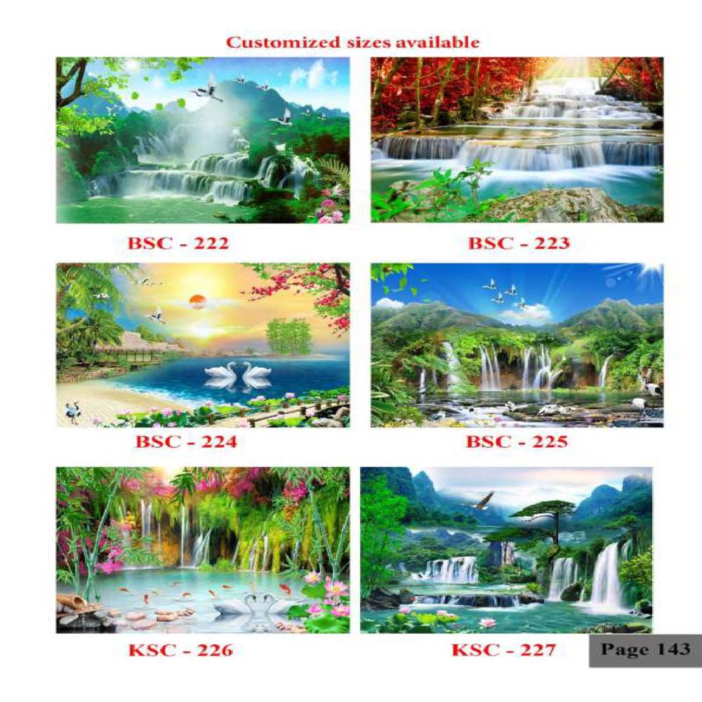 WATERFALLS SCENERY WALL POSTER TILES