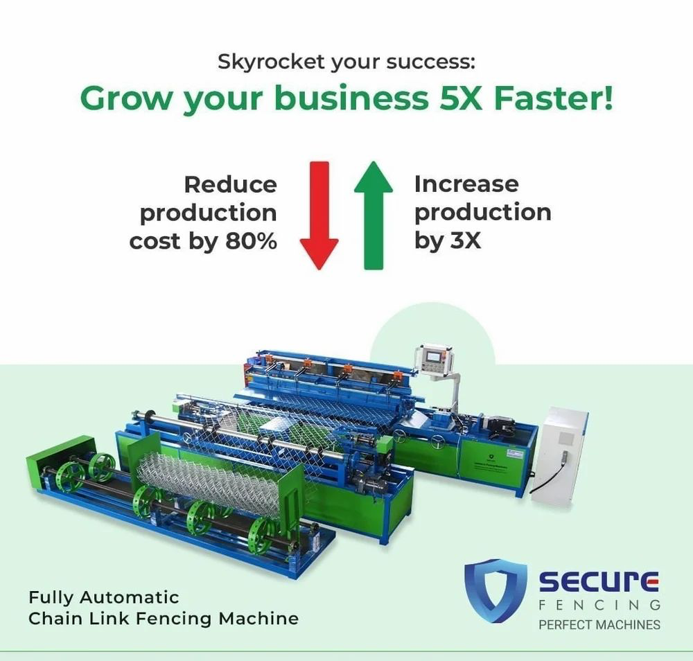 10hp Automatic Chain Link Fencing Making Machine - Capacity: 200 Kg/hr