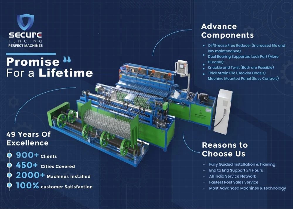 Galvanized Chainlink Jali Fencing Machine - Capacity: 200 Kg/hr