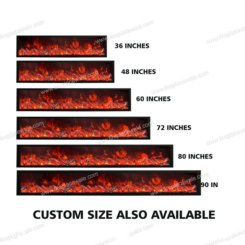 Artificial Electric Fireplace with wooden Logs Remote Control 36x12x6 inches without Heat