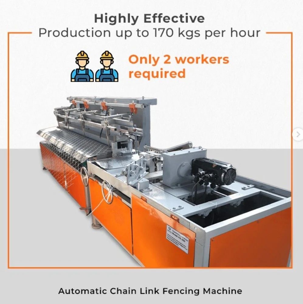 D Series Semi Automatic Chain Link Wire Machine - Capacity: 120 Kg/hr