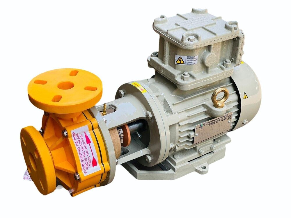 Pp Monoblock Pumps - Chemical Processing, Water Treatment, Purification | Applications In Food & Beverage, Pharma, And Mining Industries