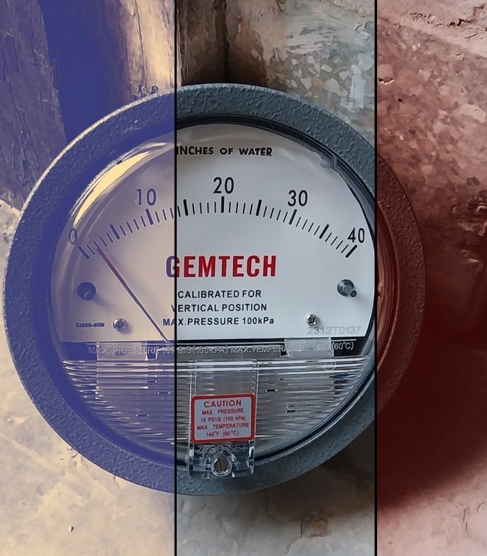 Cbdpg-1l-lcd Aerosense Digital Differential Pressure Gauge Range 0-25 Mm Wc