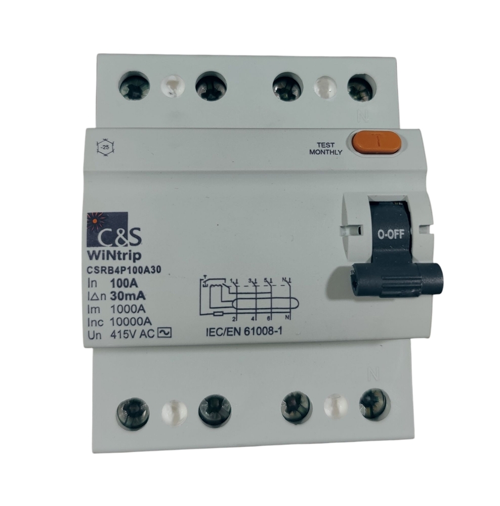 C&S RCCB CSRB4P100A30-10kA