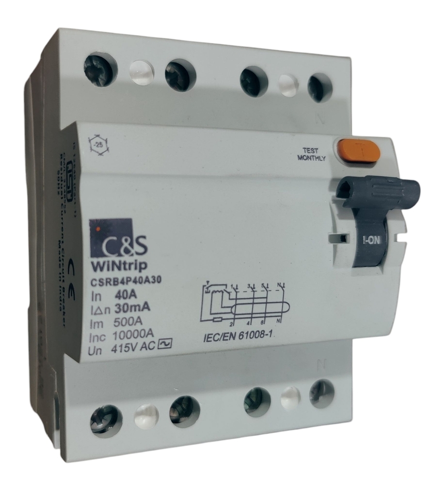 C&S RCCB CSRB4P40A30-10kA