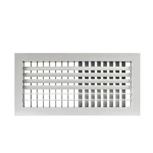 Double Deflection Louver Adjustable Grill - Color: White