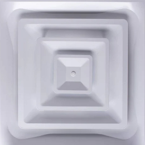 Aluminum Square Air Diffuser - Color: White