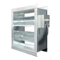 Fire Smoke Damper - Galvanized Iron, 10mm Thickness, Silver Color | Square Shape, Polished Surface For Industrial Ventilation & Fire Containment