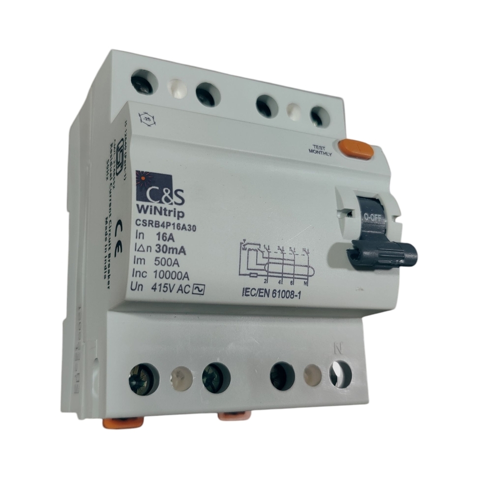 C&S RCCB CSRB4P16A30-10kA