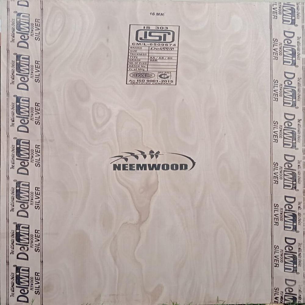 16Mm Delwin Silver Neem Commercial Plywood - Core Material: Harwood