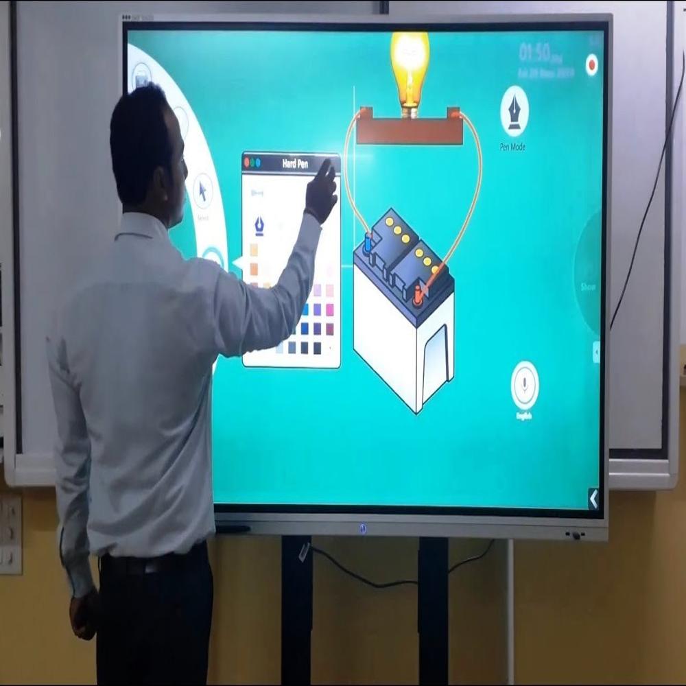 75 Inch Interactive Flat Panel 8/128 - Color: Black