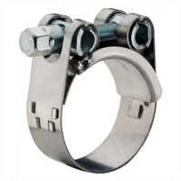 Ss Pipe Clamps - Stainless Steel, Round Shape, Polished Silver Finish | High Strength, Anti-loosening Designs, Corrosion Resistant