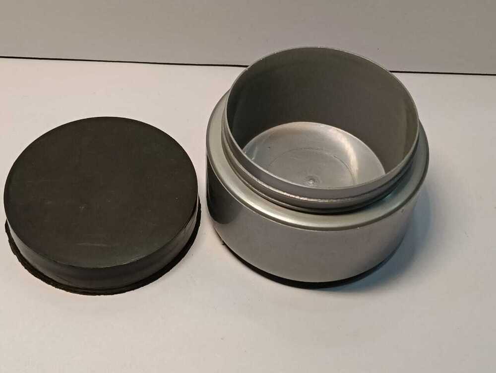 50 GM SILVER DOUBLE WALL JAR WITH BLACK CAP
